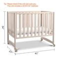 thumbnail image 3 of Mamazing 7-in-1 Convertible Baby Crib with mattress, 4 Adjustable Heights Pinewood Foldable Infant Cradle Converts to Twin Bed Playpen Mini Sofa, 3 of 9