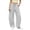 Gray, variant on Inleife Women's Drawstring Elastic High Waist Barrel Sweatpants, Solid Wide Leg Casual Trousers with Patch Side Pockets