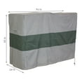 thumbnail image 4 of Sunnydaze 24" x 96" x 42" Gray and Green Stripe Firewood Log Rack Cover with PVC Backing, 4 of 8