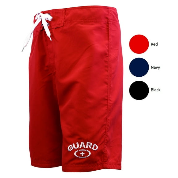 Adoretex Men's Guard Board Shorts Swimsuit in Red, Multiple Sizes