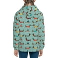 thumbnail image 6 of Naloa winter ski Dachshund Teenage Zipper Hoodie, Long Sleeve Zip Up Hoodies Casual Jackets Tops for 7-12 Years-Small, 6 of 6