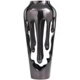 thumbnail image 6 of DecMode 19" Abstract Drip Black Aluminum Metal Vase with Melting Designed Body, 6 of 13
