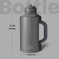 thumbnail image 3 of BOTTLE BOTTLE Insulated Water Bottle 64 oz with Straw and Dual-use Lid Stainless Steel Water Bottle for Men with Handle Vacuum Insulated Beer Growler for Workout Sports Soccer Gray, 3 of 7
