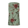 thumbnail image 5 of GERsome Women's Floral Tank Tops Summer Pleated Crewneck Sleeveless Tunic Flowy Loose T-Shirts S-5XL, 5 of 6