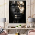 thumbnail image 3 of Designart 'Portrait of A African American Girl with Gold Makeup' Modern Framed Art Print, 3 of 4