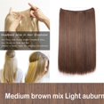 thumbnail image 2 of 20” Invisible Wire Hair Extensions Miracle Secret Fish Line Hairpieces Silky Straight Synthetic hair, 2 of 4
