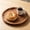 C, variant on Twfbrm Round Solid Wood Serving Tray, 12 Inch Large Decorative Tea Tray with Walnut Finish Coffee Table Tray, Non-Slip Breakfast Tray for Tea, Coffee, Snack Food, Meals