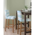 thumbnail image 2 of Gradient Aqua Blue Bar Stool Covers Set of 2, Modern Rustic Minimalist Pastel Solid Stretch Washable Bar Chair Covers with Backs, Removable Pub Counter Height Chair Cover for Kitchen Dining Room Cafe, 2 of 7