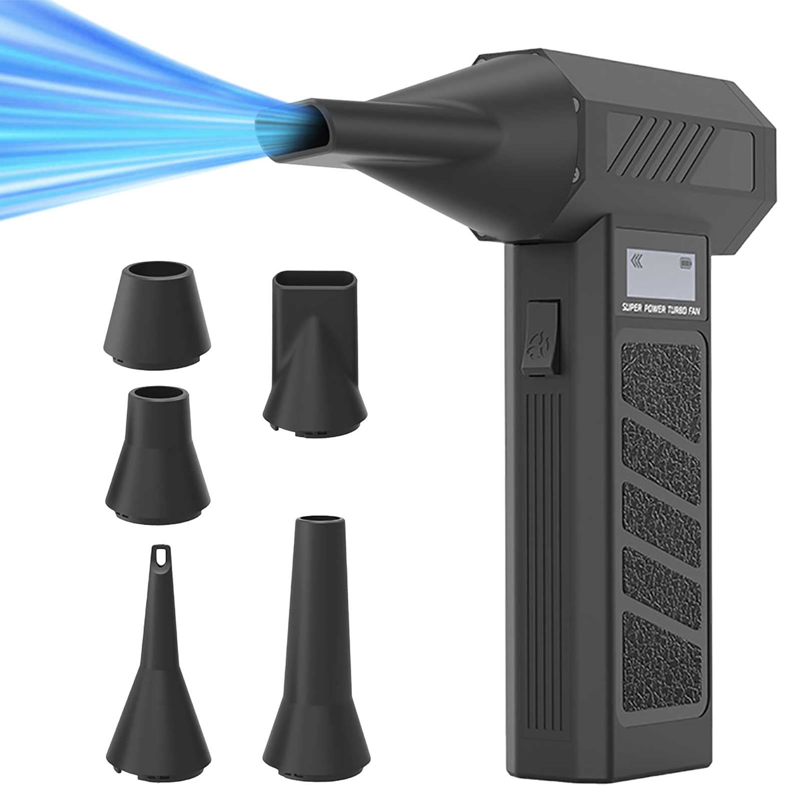Violent Compressed Air Duster,130000RPM Rechargeable Air Blower & Vacuum Cleaner,4 Adjustable Speeds,Cordless Electric Air Duster With LED Display for Keyboard Car Outdoor,House,Car Cleaning,Camping