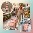 thumbnail image 6 of Foldable Rolling Shopping Tote Bag with Wheels Floral Print Portable Grocery Cart Travel, 6 of 6