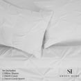 thumbnail image 4 of Sweet Home Collection, Luxury 4-Piece White Pinch Pleat Pintuck Duvet with Shams and White Comforter Set, Queen, White, Pintuck, 4 of 5