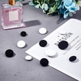 thumbnail image 5 of 48pcs 4 Size Flatback Fabric Covered Button Black White Fabric Metal Shank Buttons Craft Buttons, 5 of 7