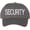 Charcoal Grey With White Text, variant on SECURITY Baseball Hat | LARGE Embroidered Structured Adjustable Uniform Guard Officer Official Bouncer Bodyguard Cap (BlackWithWhiteText)