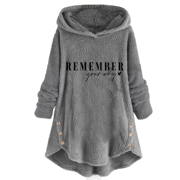 Lindreshi Zip up Hoodies for Women Women Plus Size Letter Casual Pockets High Low Long Sleeve Hooded Keep Warm Coat Tops