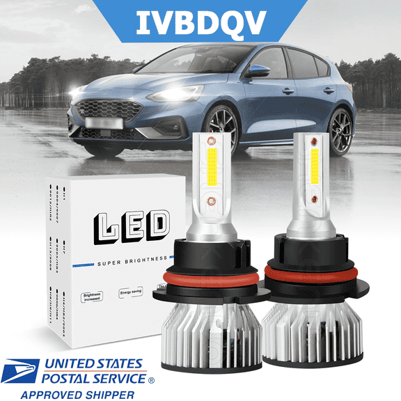 For Ford Focus 2005-2007 LED Headlights 9007 High/Low Beam Bulb 2Pcs 36W 6000K Super Bright White