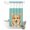 Green, variant on No Hook Shower Curtain, Green Dog Shower Curtains for Bathroom with See Through Top Window, Funny Animals Modern Art Waterproof & Washable Bath Curtain Extra Long 72"x96"