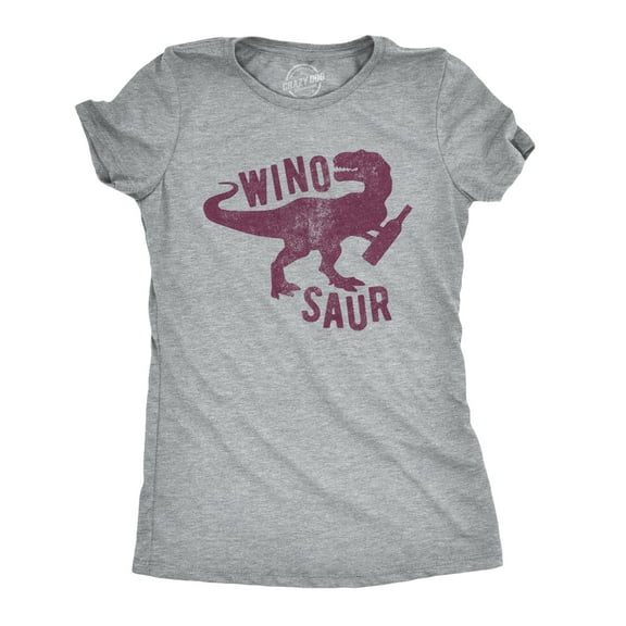 Womens Winosaur T shirt Funny Wine Lover Drinking Vintage Graphic Gift for Her Womens Graphic Tees