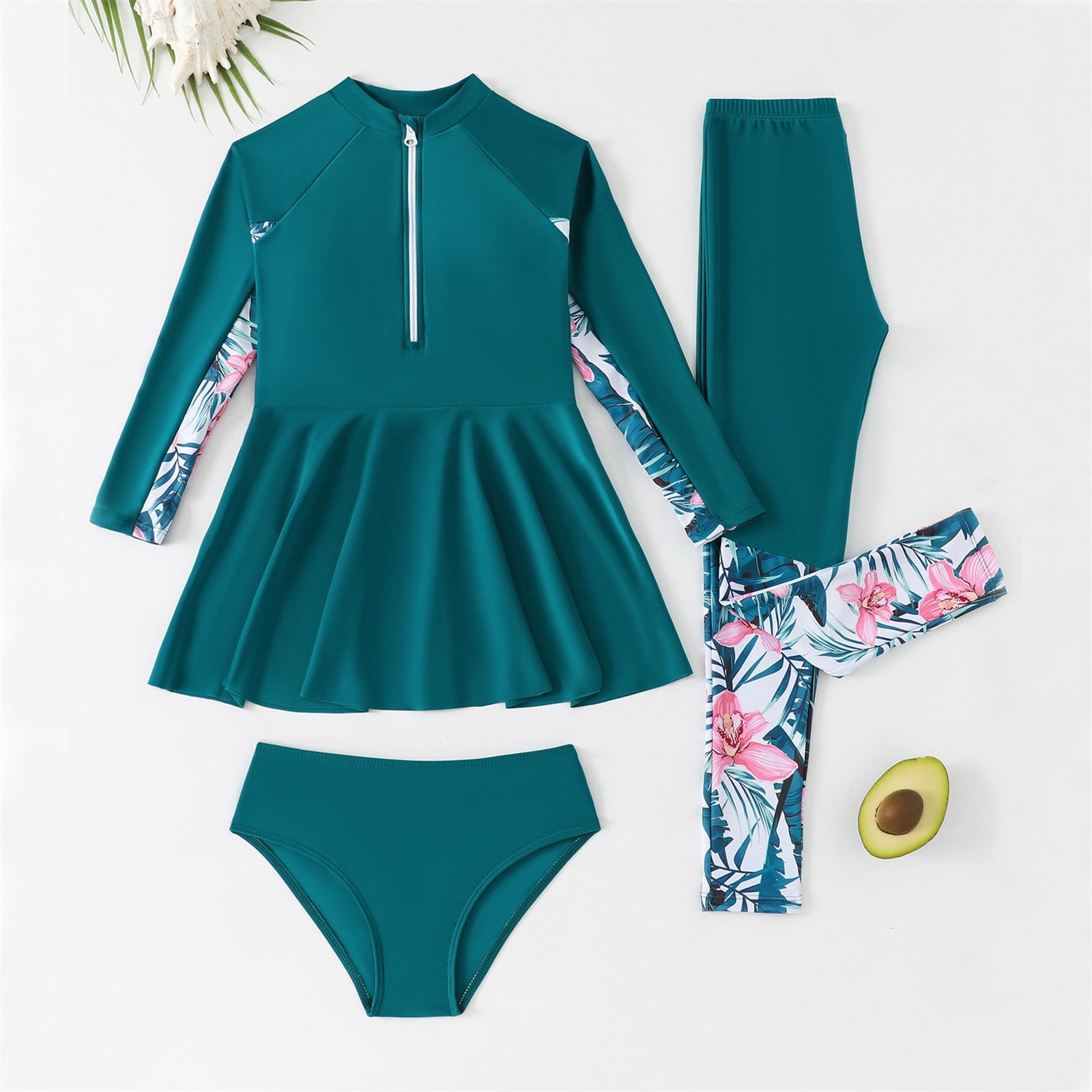 Kids Long Sleeveswim Top Girl Swimsuit Bathing Suits Kids Swim Shorts