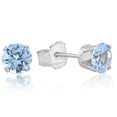 thumbnail image 2 of Pompeii 1Ct TW Aquamarine 5mm Studs in 10k White or Yellow Gold (,), 2 of 2