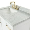 thumbnail image 4 of Ariel Taylor 37 In. Left Offset Rectangle Sink Vanity With Carrara White Marble Countertop In White, 4 of 11