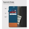 thumbnail image 6 of Galaxy S10 Case, Ringke [WALLET] Premium PU Leather with Magnet Clasp Lightweight Durable Flip Kickstand - Navy & Brown, 6 of 6