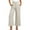 Beige, variant on ABATAB Women Wide Leg Capri Pants Casual Cotton Linen Palazzo Pants with Pockets Fall Fashion Capris
