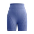 thumbnail image 4 of Gibobby Shorts Mujer Pantalones de yoga de cadera de melocotón para mujer Fitness Elástico Transpirable Levantamiento de cadera Deportes casuales Pantalones de fitness para co(Azul, M), 4 of 5