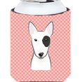 thumbnail image 1 of Abrazadera De Lata O Botella De Bull Terrier Rosa De Tablero De Ajedrez Bb1209Cc, 1 of 1
