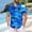 Sky Blue#14, variant on Summer Hawaiian Shirts for Men Oversized Lapel Button Down T Shirts Tops Men's Casual Tropicals Printed Turndown Plus Size Lightweight Breathable Comfy Vacation Tee Shirt