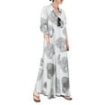 thumbnail image 1 of PALACLOTH Women Long Sleeve Shift Exotic Fall Maxi Shirt Button Dress With Pocket, 1 of 2