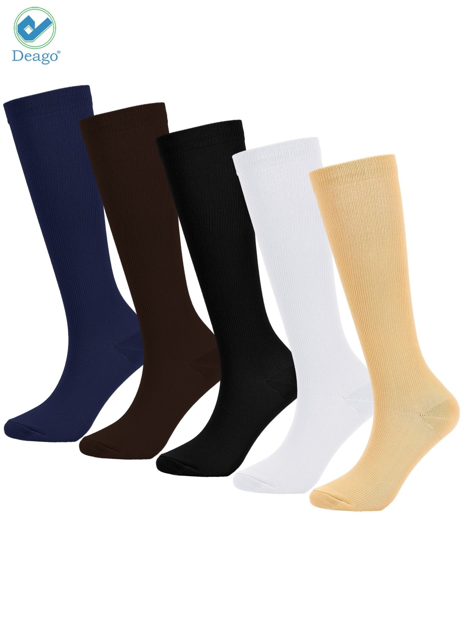 1 Pair Lg/XL Navy Graduated Compression Socks Support Stockings Men's Women's 