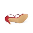 thumbnail image 3 of BLISSFUL STEP Women's Shoes Rhinestone Stiletto Heel Ankle Strap Sandals Red 5, 3 of 8
