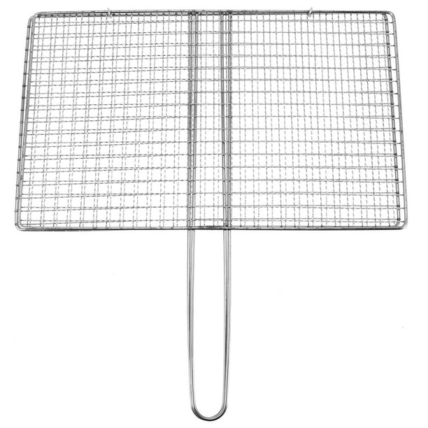Cesta de parrilla de pescado de acero inoxidable para exteriores, red de barbacoa de Metal, herramienta de pescado a la parrilla, cesta de parrilla de pescado para barbacoa