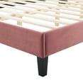 thumbnail image 5 of Platform Bed Frame, Full Size, Pink, Velvet, Bedroom, Modern Contemporary Boutique HB35292, 5 of 12