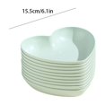 thumbnail image 3 of 10pcs Heart Shaped Dinner Plates Dinnerware Dishes Set 6.1 Inch Food Plate Saucers Tray Fruits Snack Bowls, 3 of 5