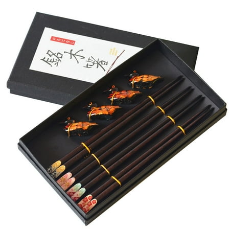 

TINYSOME Handmade Japanese Chopsticks Reusable Natural Wooden Chopstick with Box Gift Set