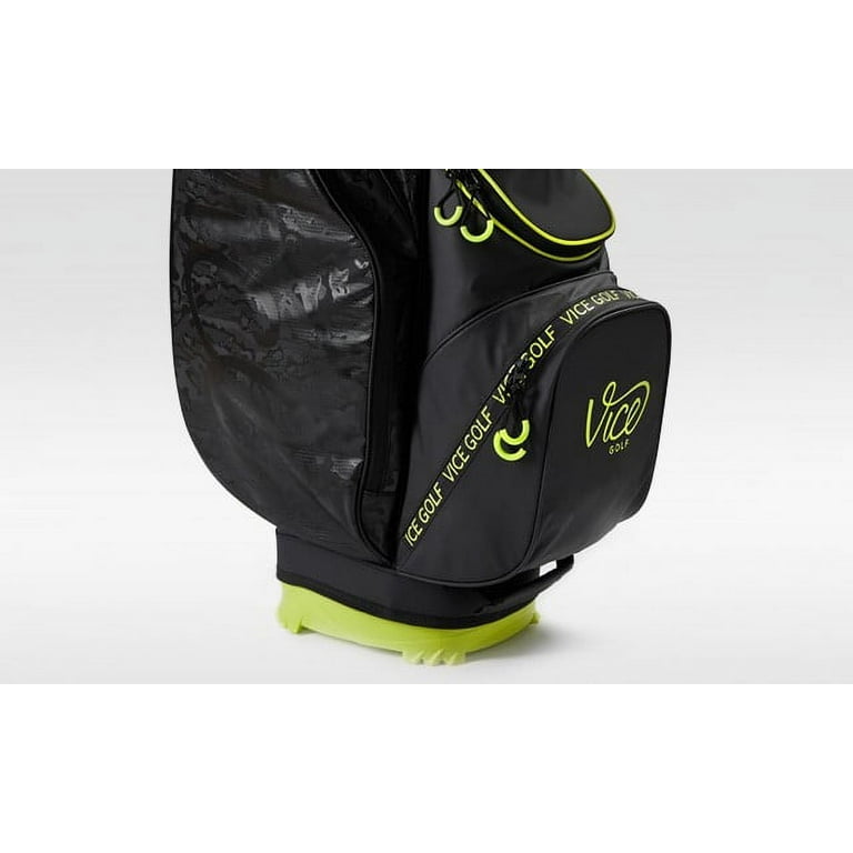 Vice Golf Cruiser Cart Golf Bag, Black/Lime, 15 Way Divider