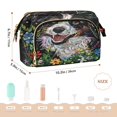 thumbnail image 6 of Wavy Quilted Cosmetic Bag Large-Capacity Travel Toiletry Organizer Includes 9-Piece Portable Travel Bottle Set Happy Doggy Avatar, 6 of 6