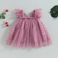 thumbnail image 3 of POINTERTECK Bébé Filles Tenues d'Anniversaire Mouche Manches Dot Imprimer une Ligne Princesse Robe 3D Papillon Décor Tulle Robe, 3 of 6