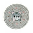 thumbnail image 2 of Round Braided Placemats Heat Resistant Stain Resistant Non Slip Washable Multi-Use Placemats Table Mats for Dining Tables, 2 of 6