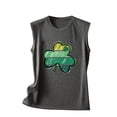 thumbnail image 6 of Baqcunre Womens Tops,St. Patrick's Day Print Tee Sleeveless Round Neck T-shirt Casual Tank Tops,St. Patrick's Day Shirts for Women Womens Holiday Tops,Graphic Tees for Women Dark Gray S-XXL, 6 of 6