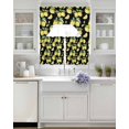 thumbnail image 3 of Lemon Black Swag Curtains for Living Room/Bedroom Windows, Country Fruit Watercolor Farmhouse Plant Kitchen Curtains and Valances Set 36 Inch Length, Light Filtering Swags Valance Curtain Panels, 3 of 5