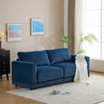 thumbnail image 2 of 81" Modern Square Arm Sofa Sofa Couches for Living Room, 2 Seater Sofa,  Deep Seat Sofa with Upholstered Cushion and Sturdy Wooden Legs, Comfy Sofa Couch for Small Space, Apartment, 2 of 17