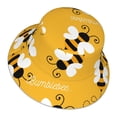 thumbnail image 3 of Kll Cute Bee Butterfly Yelllow Bucket Hat For Women Men Packable Travel Beach Sun Hat Outdoor Rave Accessories Reflective Fisherman Cap, 3 of 9