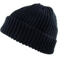 thumbnail image 2 of Ribbed Beanie Thick Cuffed Ski Hat Skully Winter Ski Cap, 2 of 5