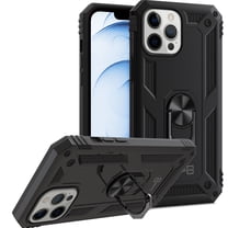 CoverON For Apple iPhone 13 pro Ring Case, Kickstand Rugged Phone Cover Magnetic Car Mount Compatible - Black