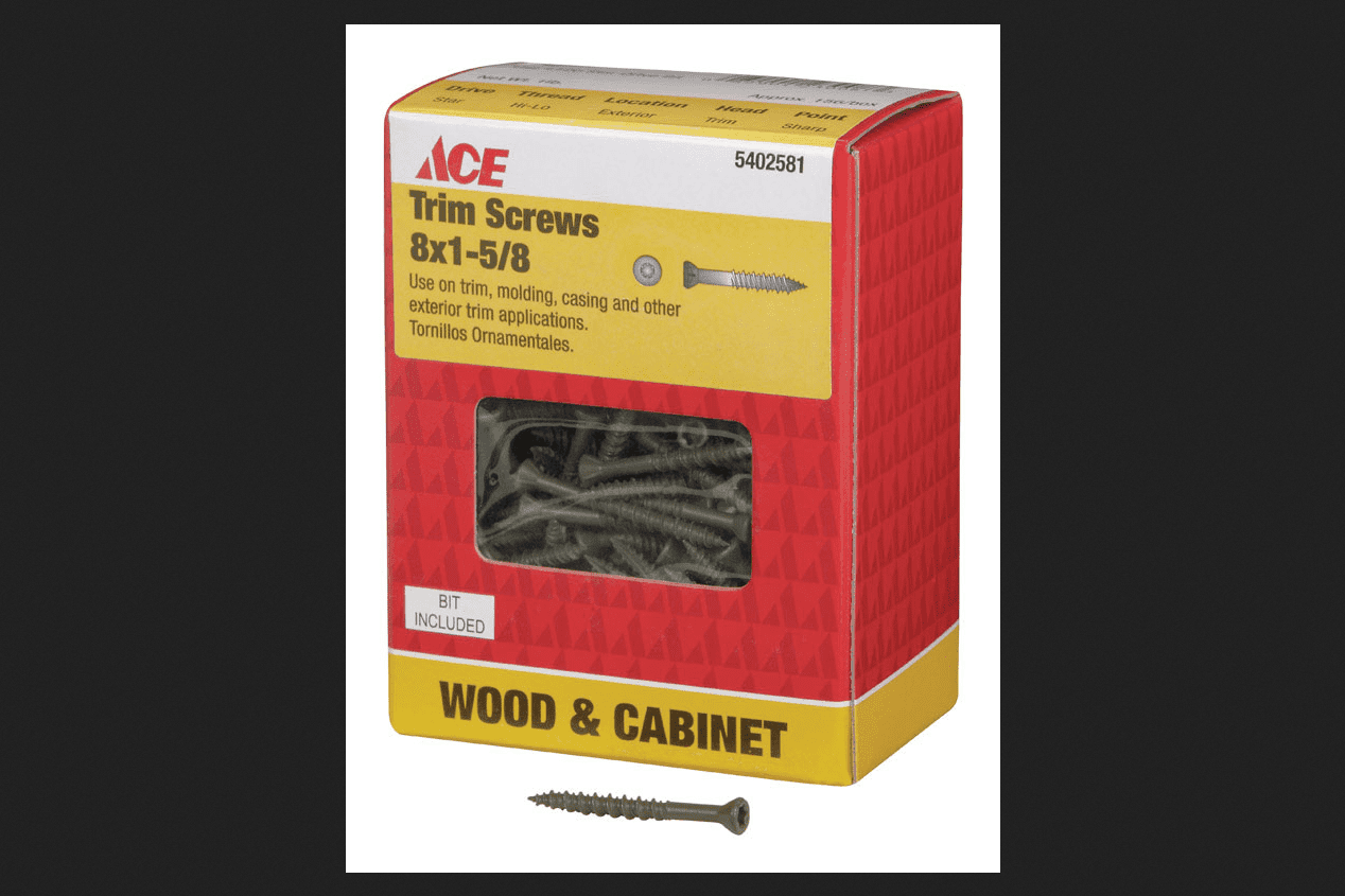 Ace Trim Screws No. 8 x 15/8 in. L Steel 1 lb.