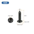 thumbnail image 2 of Tornillos autorroscantes de socket hexagonal Uxcell, tornillo de madera de acero al carbono M3 x 12mm 50paquete, 2 of 6