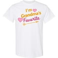 thumbnail image 3 of Inktastic I'm Grandma's Favorite with Arrow and Hearts in Pink T-Shirt, 3 of 5