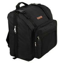 Gearlux Accordion Gig Bag Backpack (17" x 14.5"x 10") with Shoulder Straps and A4-Size Pouch - Black